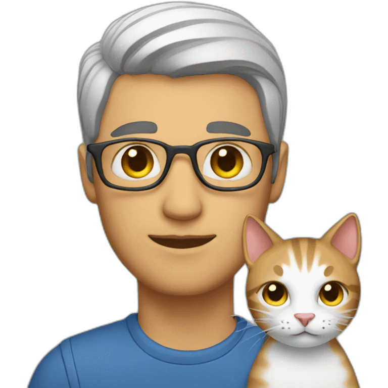 Man with cat emoji