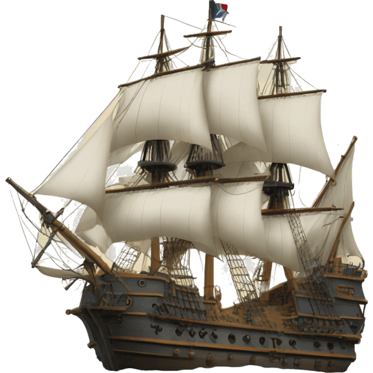 new frigate XVII century emoji