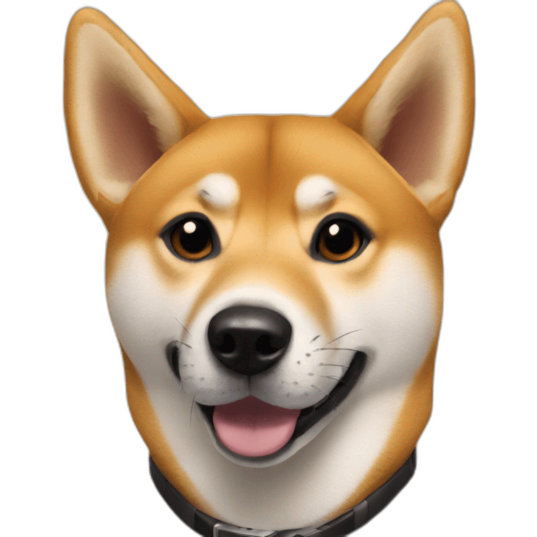 Shiba and malinois dog taking selfie emoji