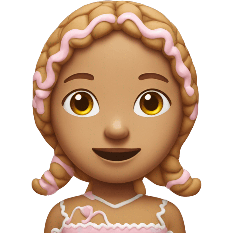 Pastel gingerbread girl emoji