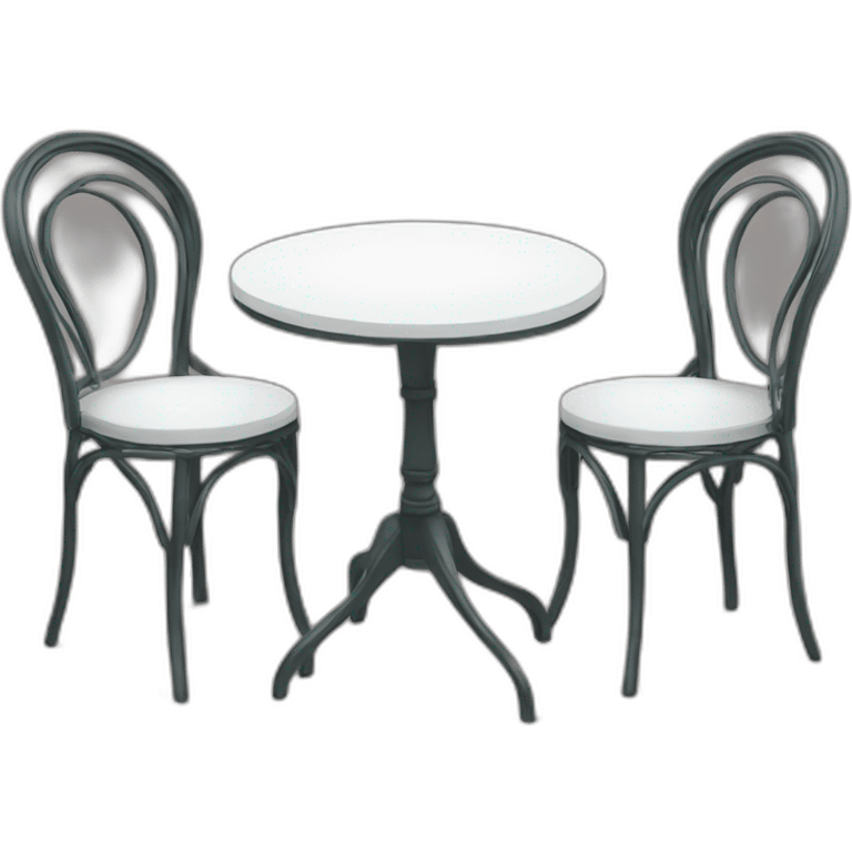 french bistro table and chair emoji