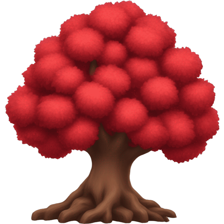 red wonderful tree  emoji