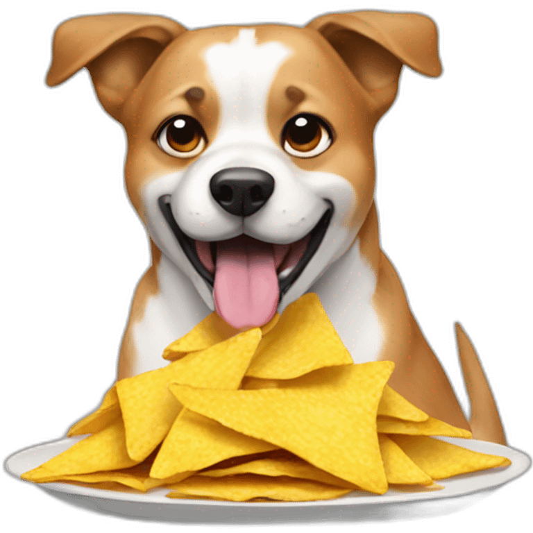 dog eating nachos emoji