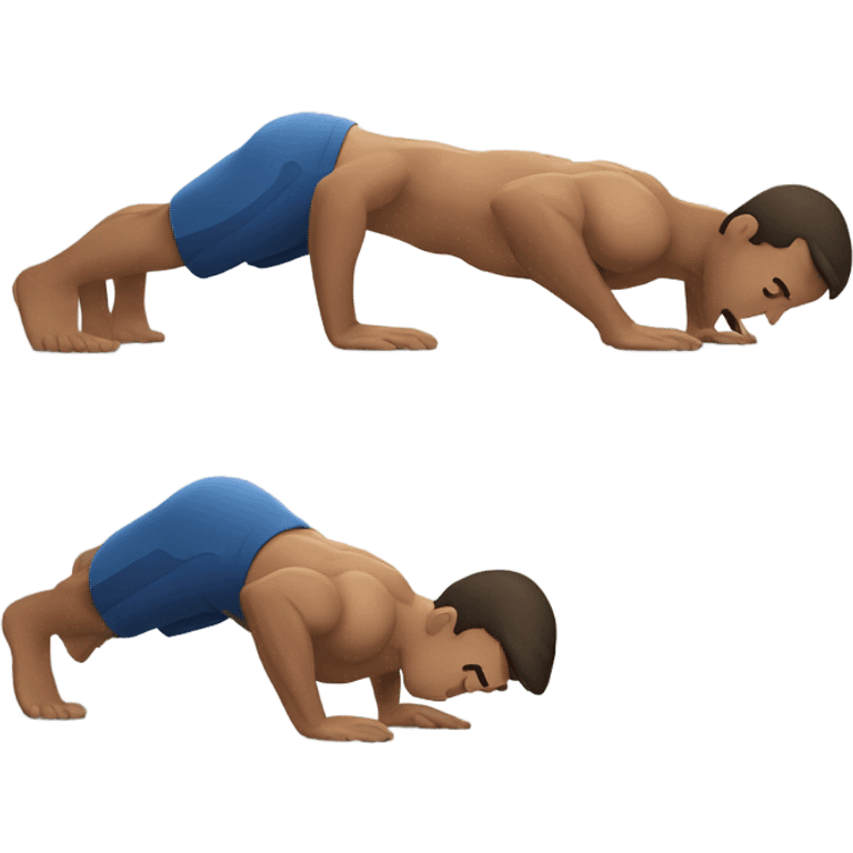 man doing push ups on the ground emoji