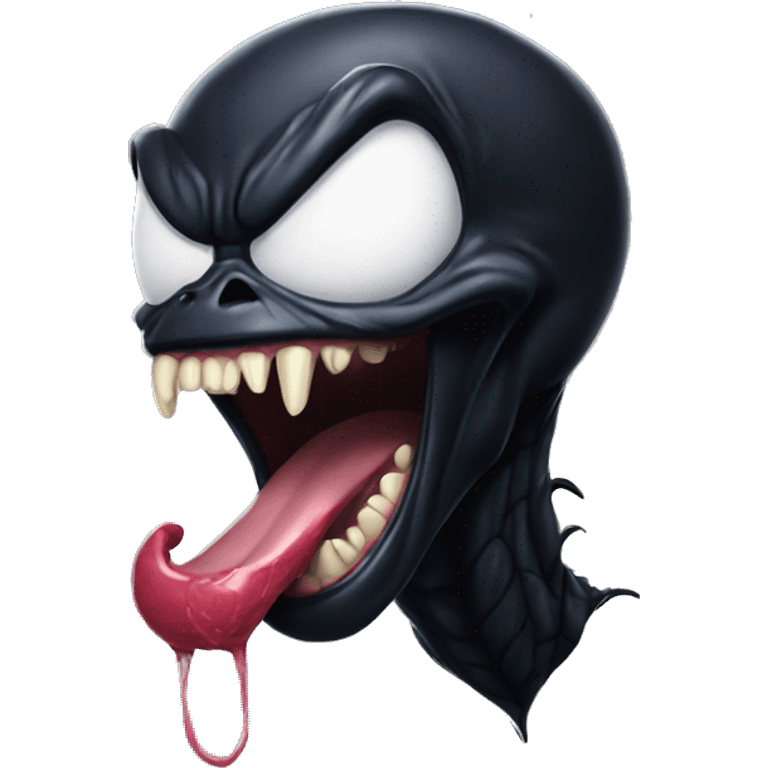 Venom with tongue  emoji