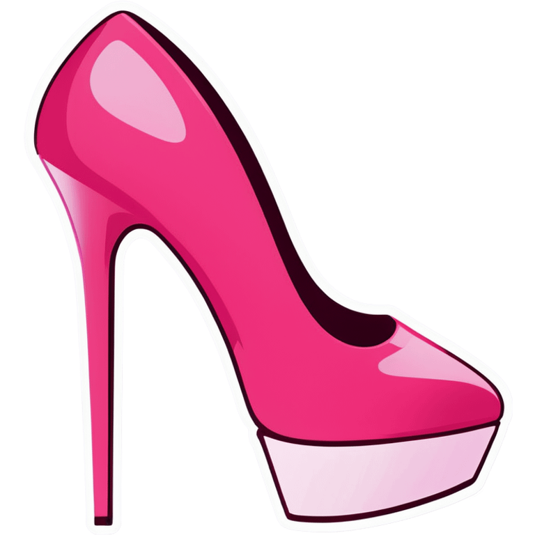 Un tacón stiletto color rosa emoji