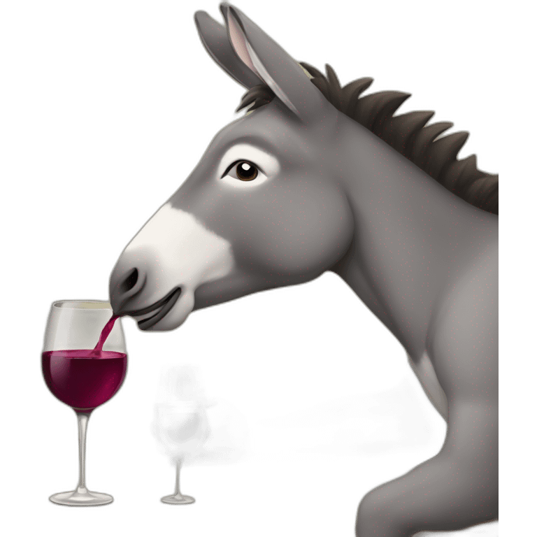 Donkey drinking wine  emoji