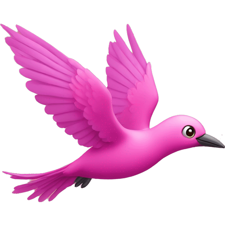 pink mystic flying bird emoji