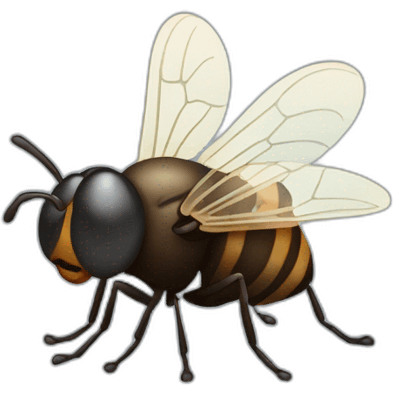 a fly that eats a poop emoji