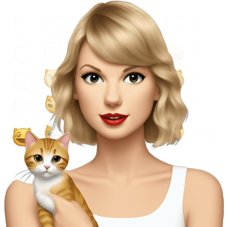 Taylor swift with a cat  emoji