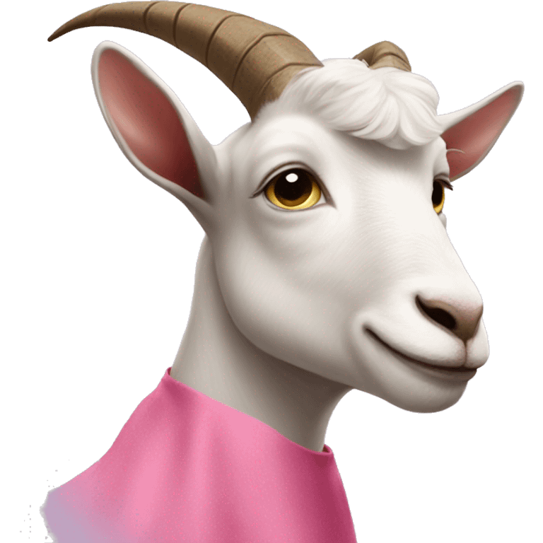 goat in pink dress emoji