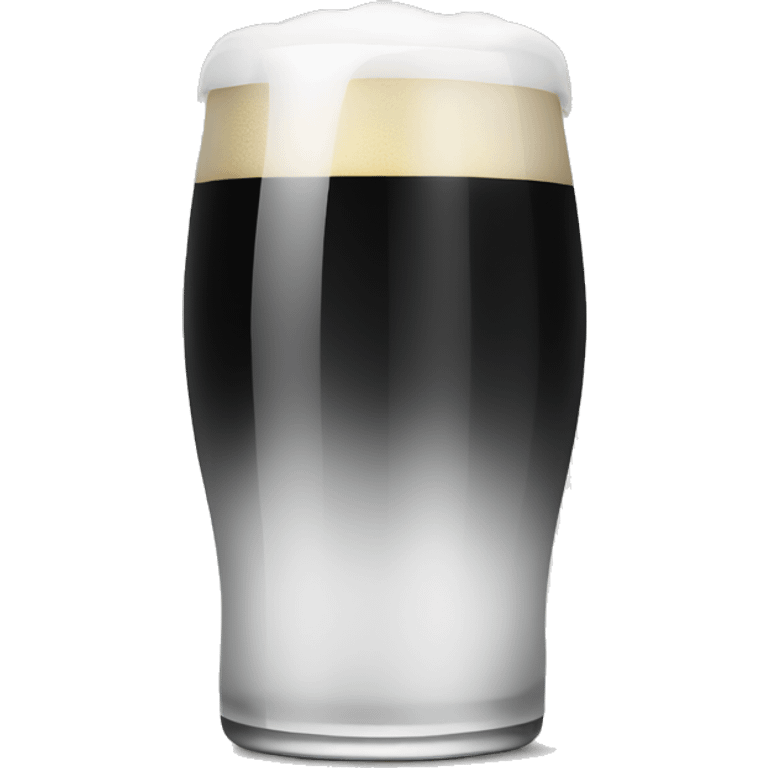 black and white beer emoji