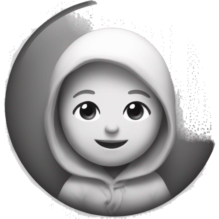 Baby ultrasound picture black and white emoji