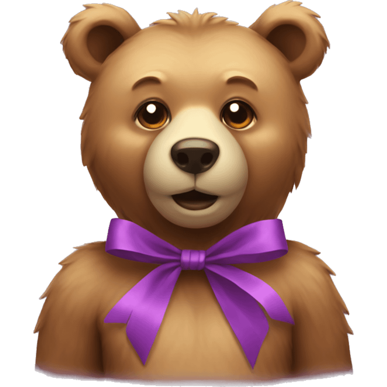 bear with ribbon emoji