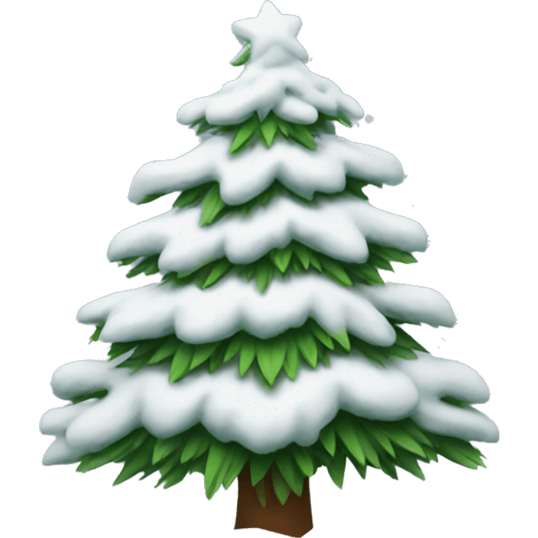 Snowy christmas tree emoji