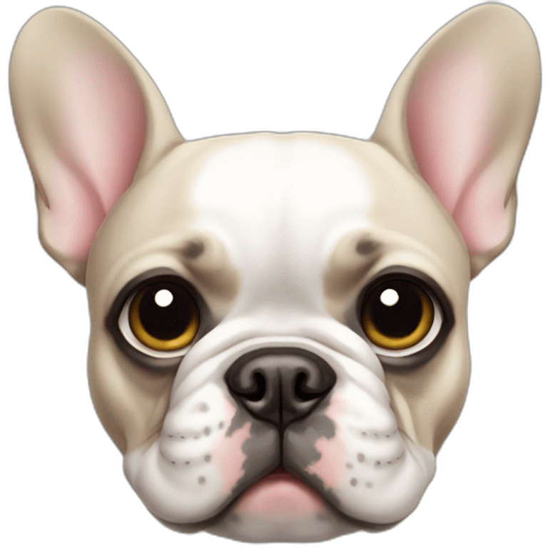 french bulldog with big eyes emoji