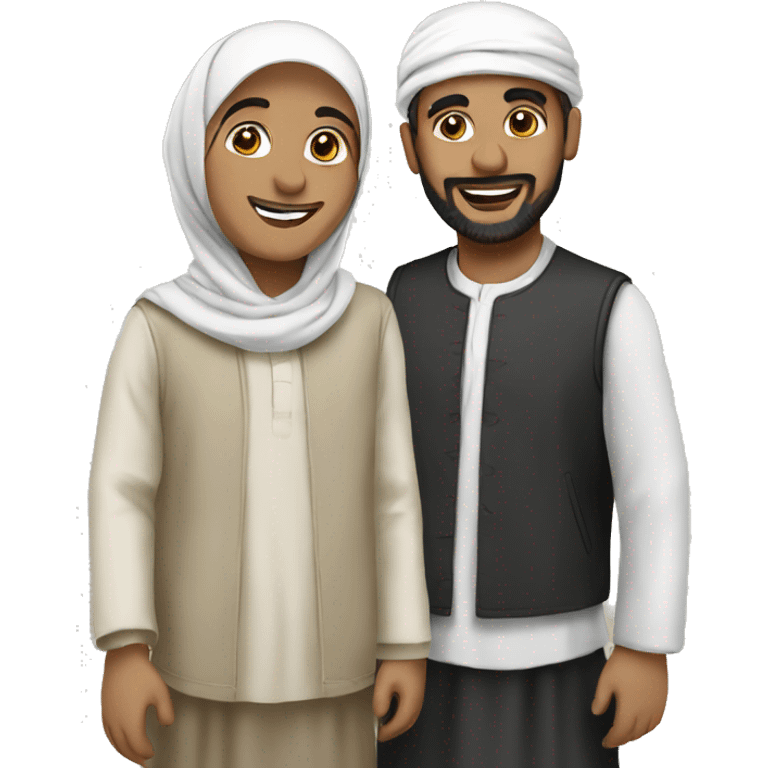 Two Muslim friends emoji