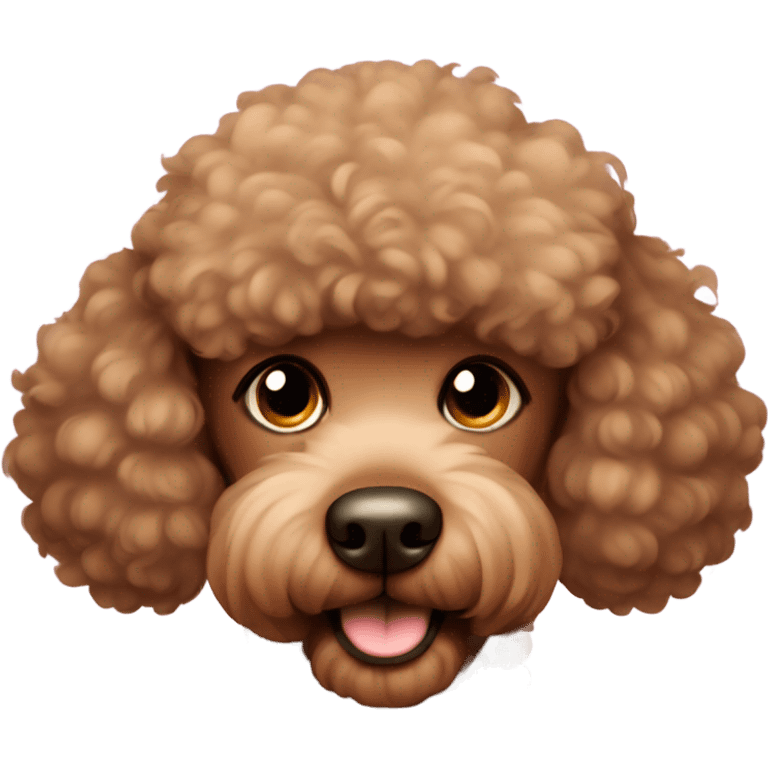 Brown poodle emoji