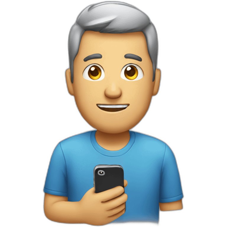 MAN WITH PHONE emoji