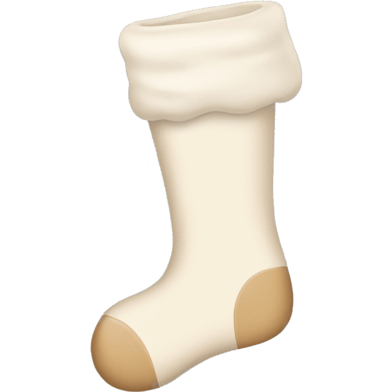 Cream color stocking emoji