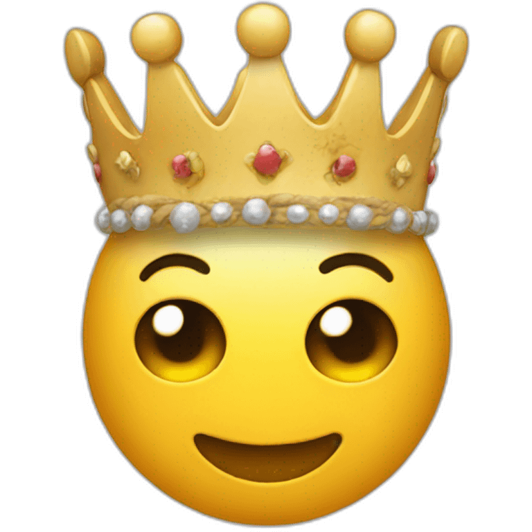 Chat avec une couronne emoji