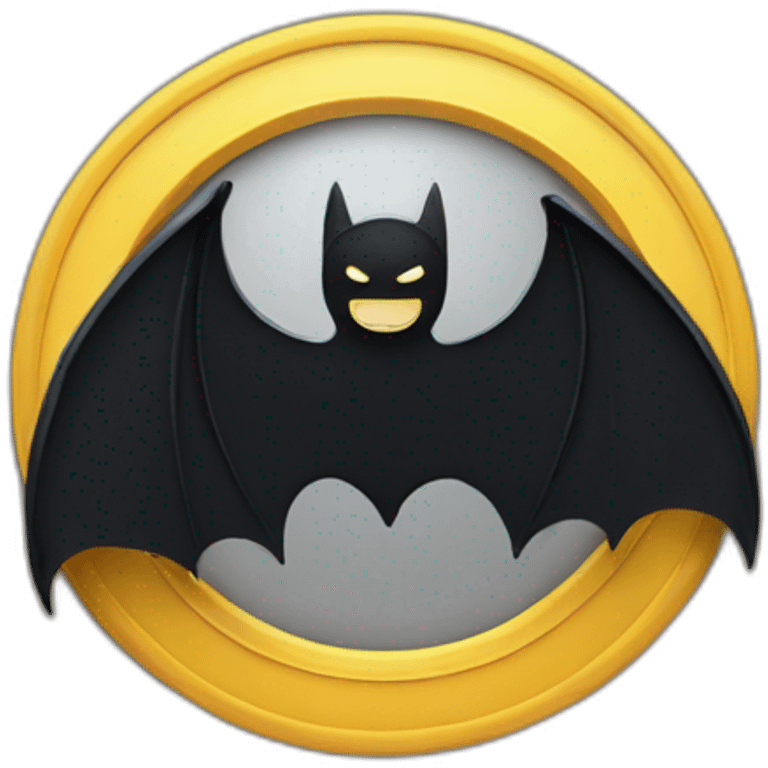 bat signal with a flex emoji instead of a bat emoji