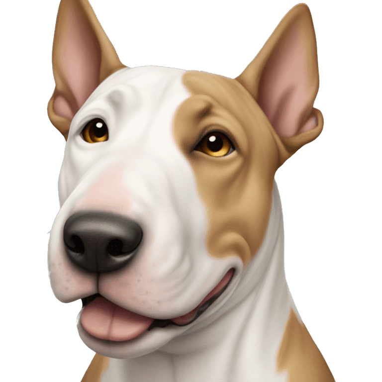 Roman nose bull terrier tan white and black  emoji