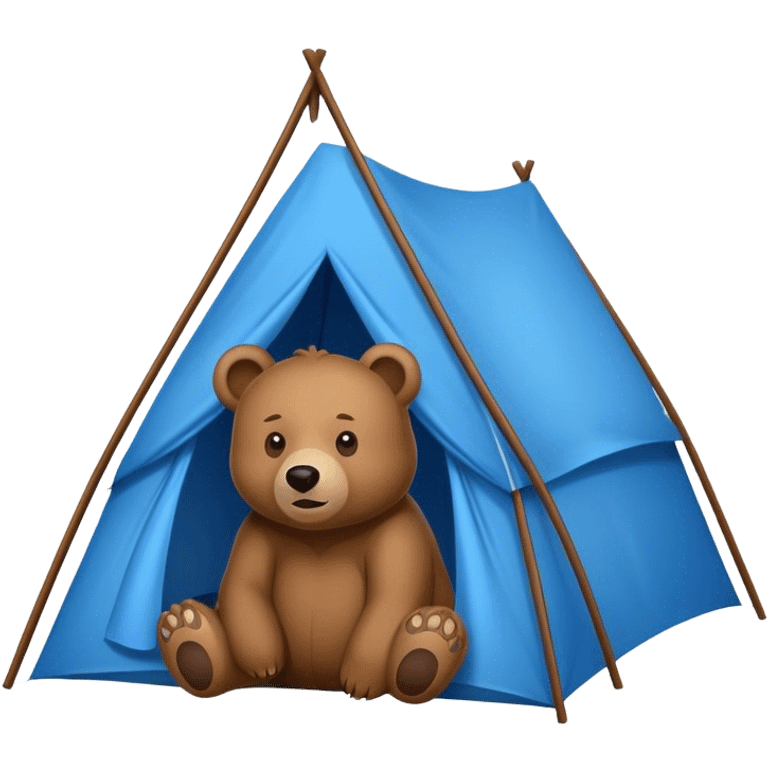 bear behind a tent emoji