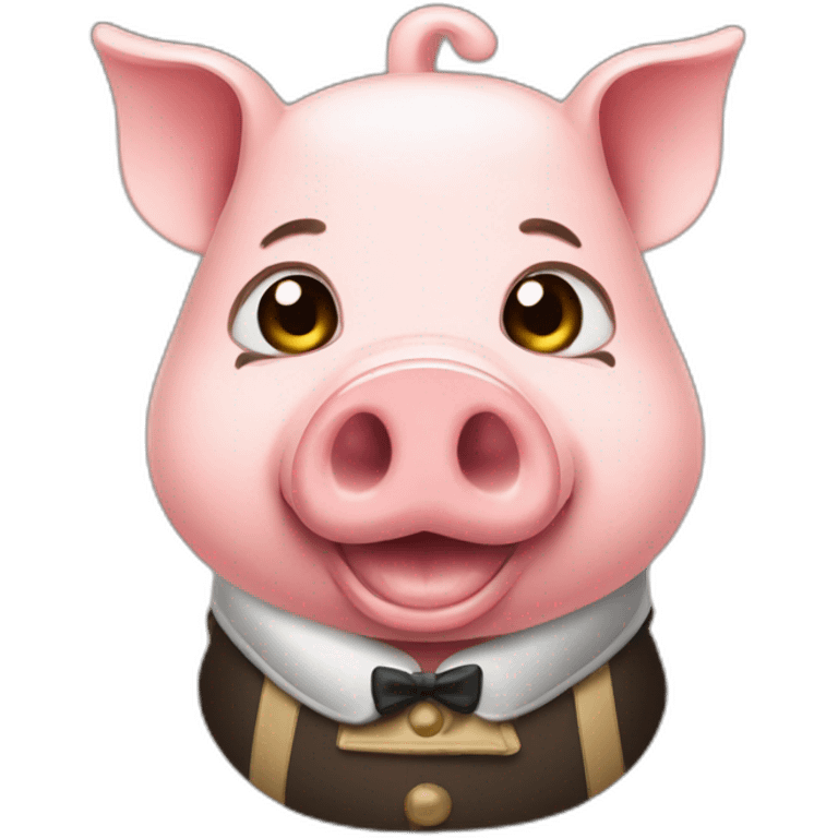 a pig dressing licor emoji