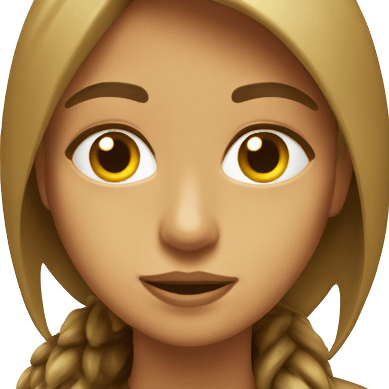 Chica con em peli castaño emoji