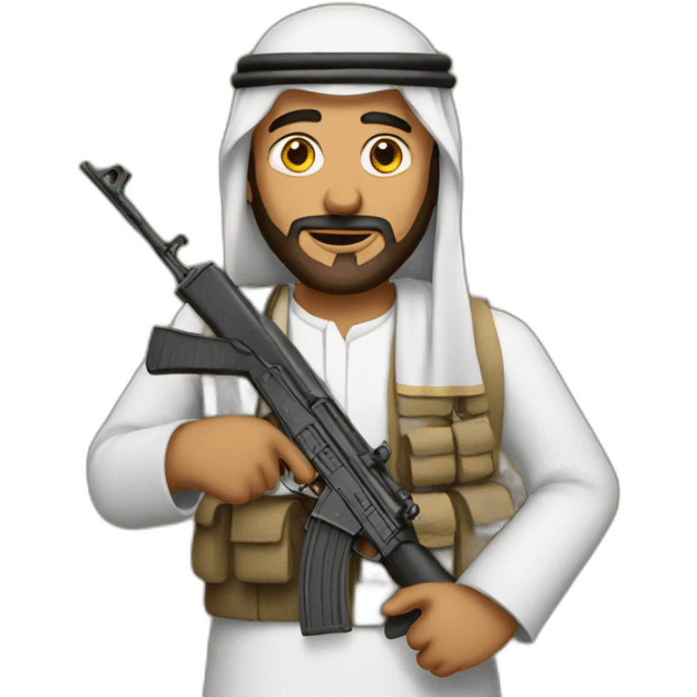 Arab holding an ak emoji