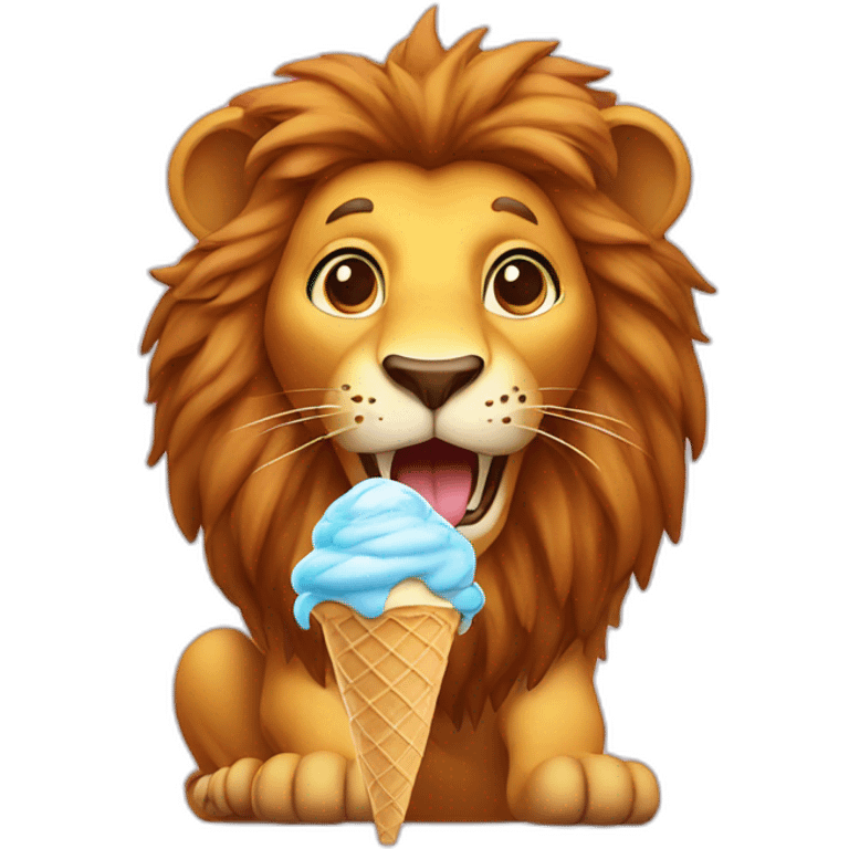 lion with ice cream  emoji