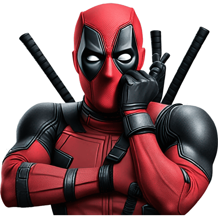 Funny deadpool pose emoji