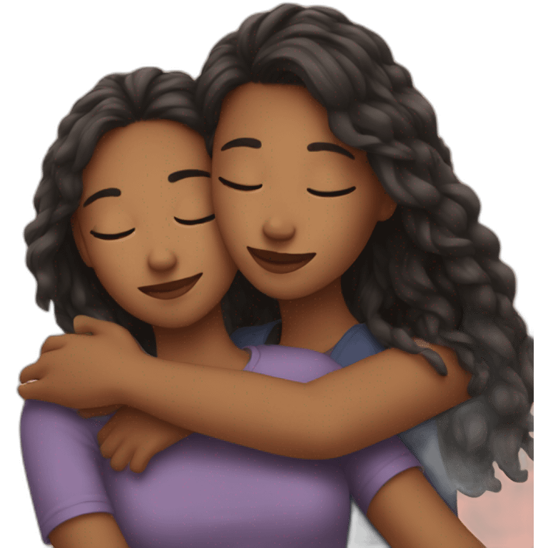 Girl hugs girl emoji