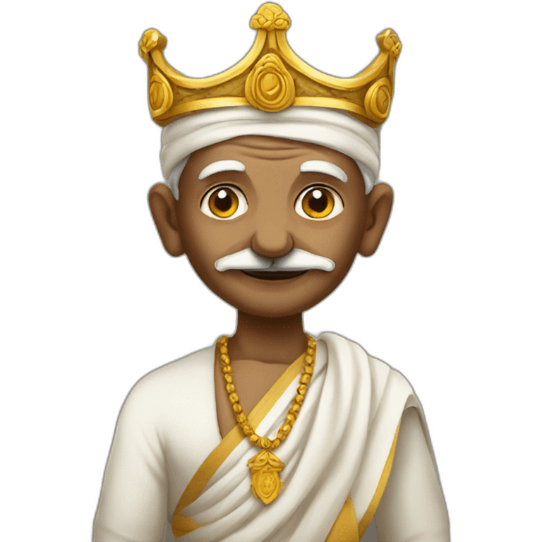 Mahatma gandhi as a king emoji