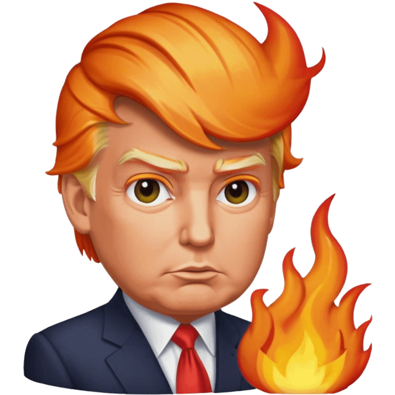 Donald Trump Flame hair emoji