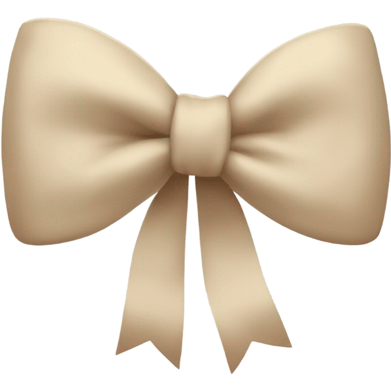 beige bow emoji