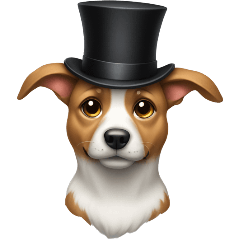 Dog with top hat emoji