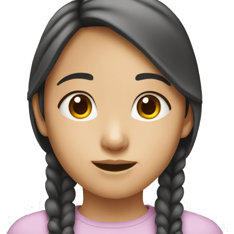 A  young  Asian  girl. emoji