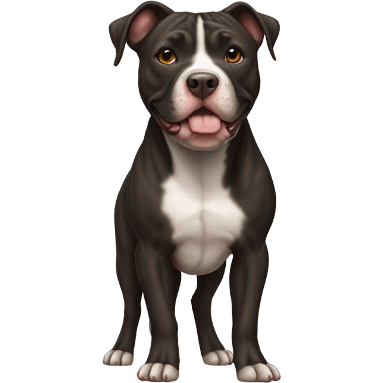 American pitbull terrier dark brindle emoji