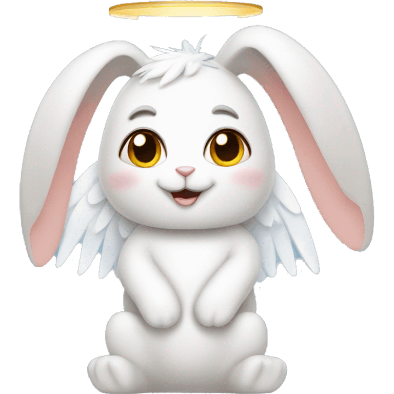 bunny with an angel halo emoji