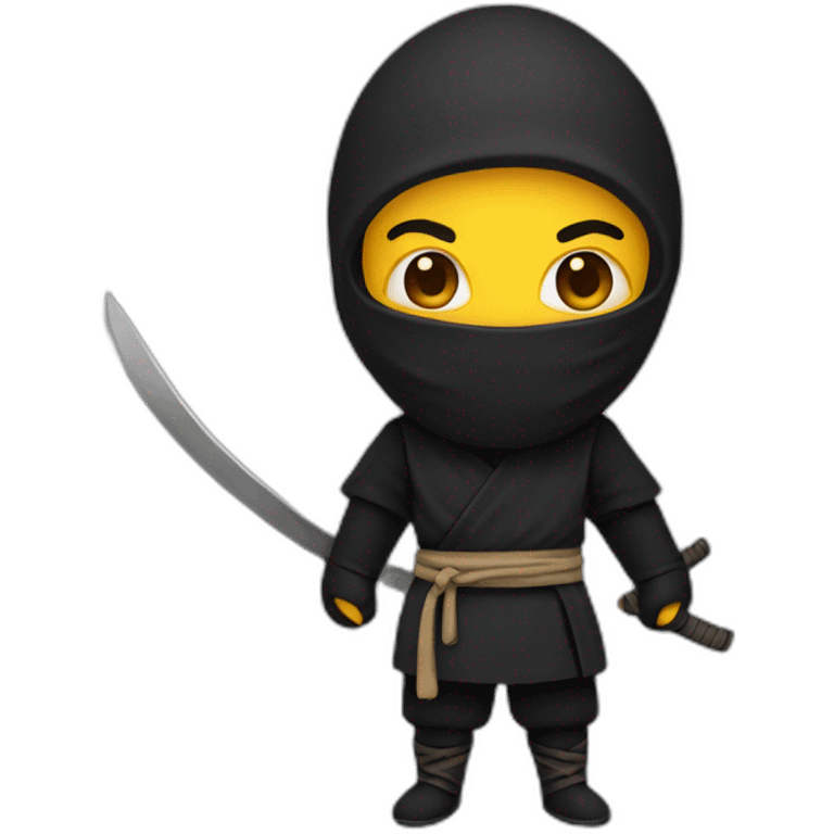 Ninja with small dark body emoji