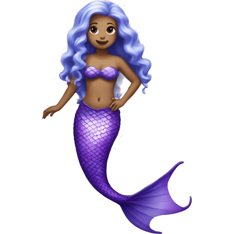 purple mermaid with light skin and tail emoji