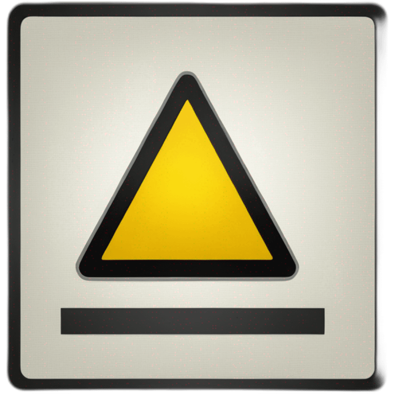 caution yellow triangle sign with black border emoji