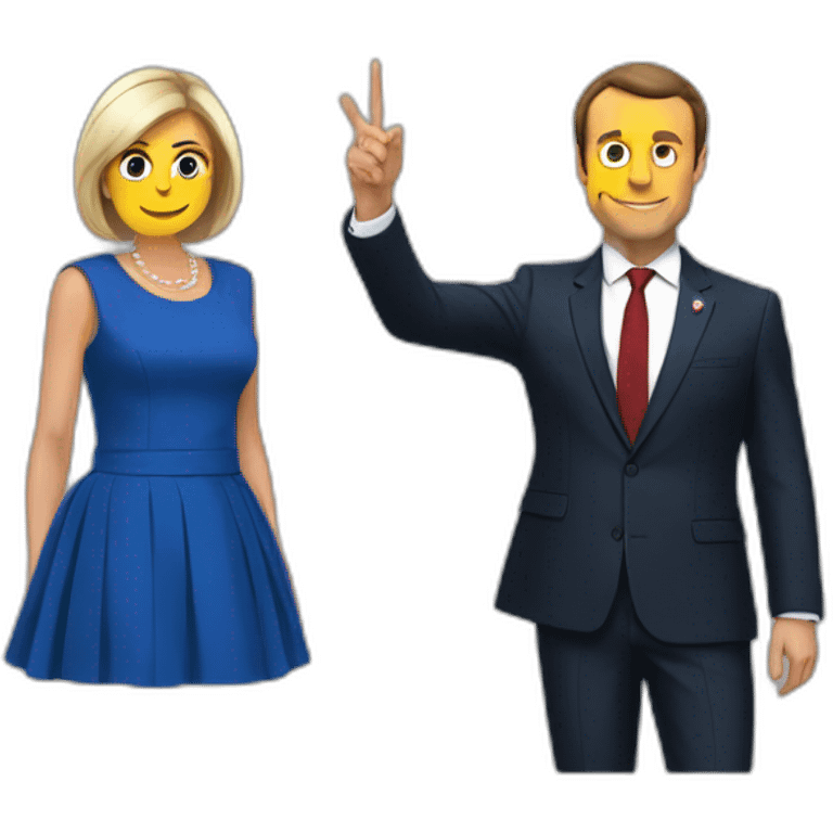 Macron sur Brigitte emoji