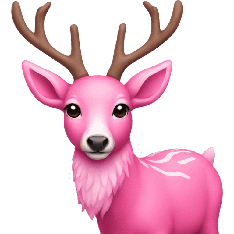 Pink deer  emoji