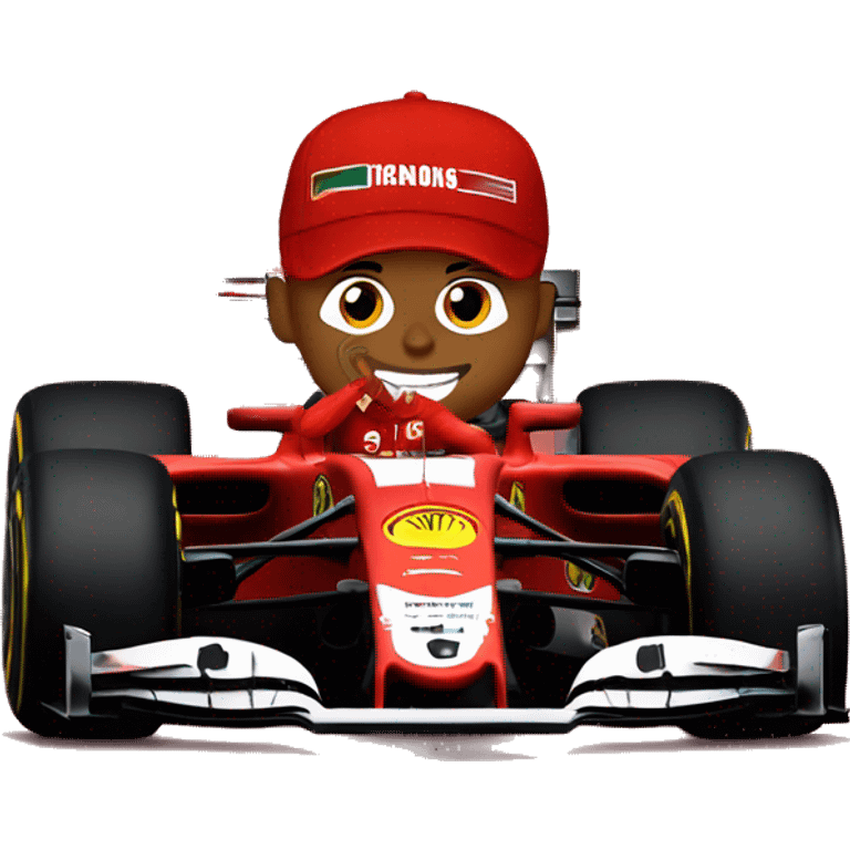 lewis hamilton in ferrari emoji