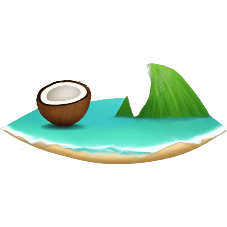 coconut tree with cocos and the numbers 2024 emoji