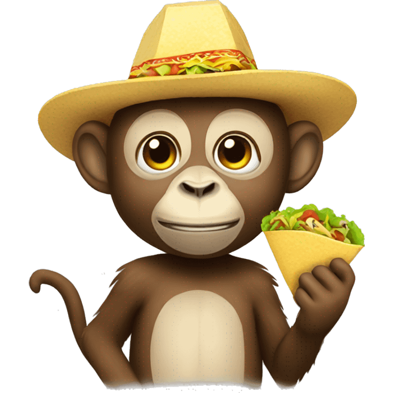 Monkey with tacos emoji