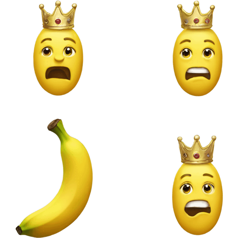 Banana with a crown emoji